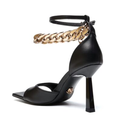 VERSACE square-toed high-heeled chain sandals - Image 3