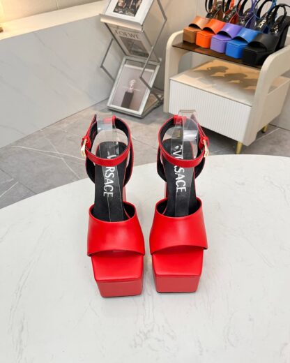 VERSACE SQUARE TOE CHIC HIGH HEELS - Image 4