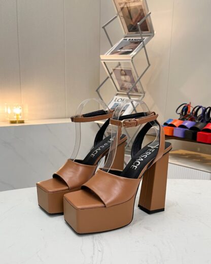 VERSACE SQUARE TOE CHIC HIGH HEELS - Image 3