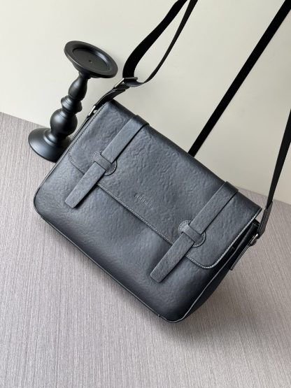 Hermès black large capacity top material crossbody bag - Image 3