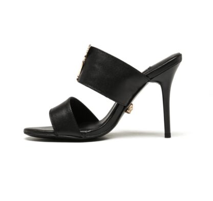 VERSACE Fashion V Buckle High Heels - Image 3