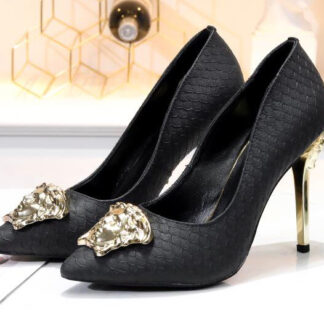 VERSACE Fashionable Fish Pattern Temperament High Heels