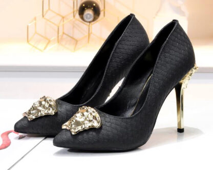 VERSACE Fashionable Fish Pattern Temperament High Heels