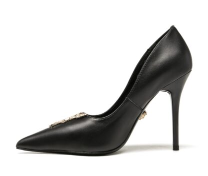 VERSACE Fashion Classic V-Buckle High Heels - Image 3