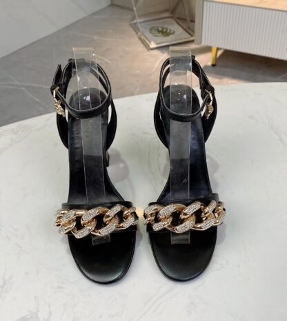 VERSACE Fashion Chain Sandals High Heels - Image 3