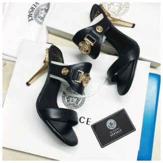 VERSACE stylish temperament one-strap sandals high heels