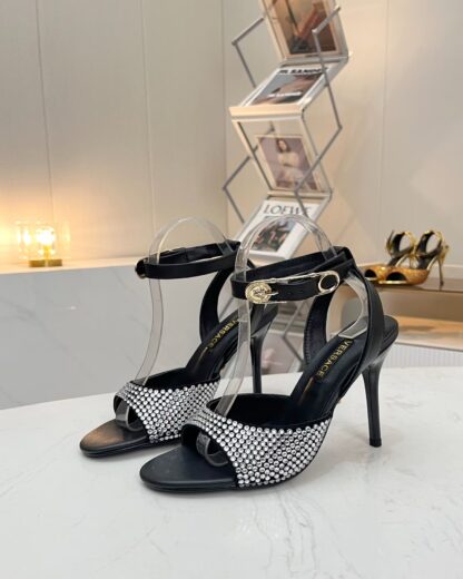 VERSACE Fashion Rhinestone Sandals High Heels - Image 3