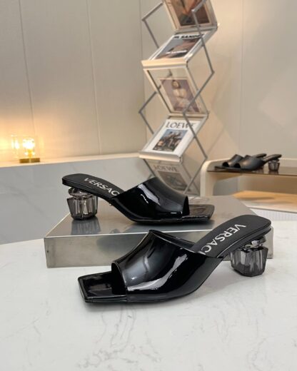 VERSACE new block heel sandals high heels - Image 3