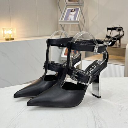 VERSACE new pointed toe thick heel high heels - Image 3