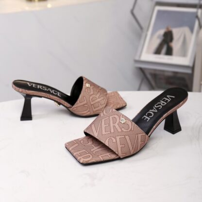 VERSACE New Open Toe High Heel Mules - Image 3