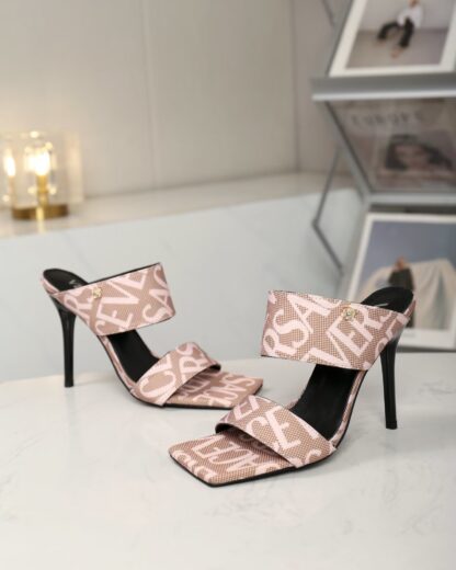 VERSACE New Open Toe High Heel Mules - Image 3