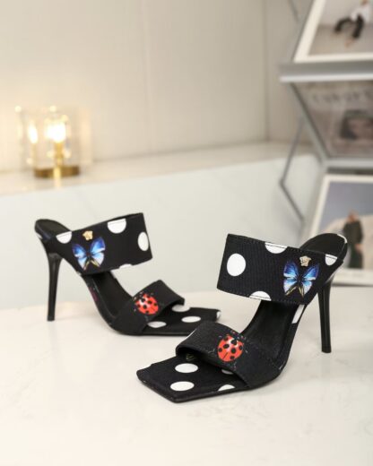 VERSACE New Open Toe High Heel Mules - Image 3