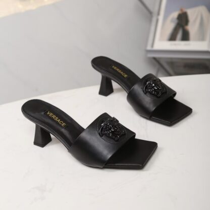 VERSACE New Open Toe High Heel Mules - Image 3