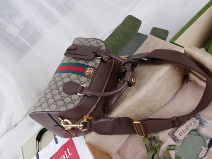 Gucci all-over letter interwoven pattern handbag - Image 3