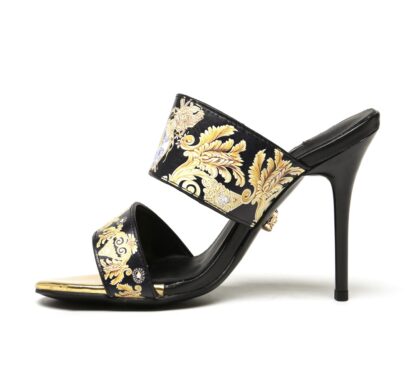VERSACE PRINTED SANDALS HIGH HEELS - Image 3