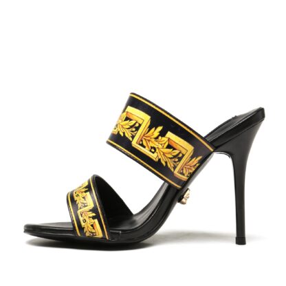 VERSACE PRINTED SANDALS HIGH HEELS - Image 3