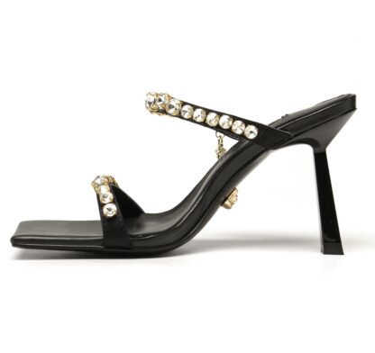 VERSACE Elegant Rhinestone Sandals High Heels - Image 3