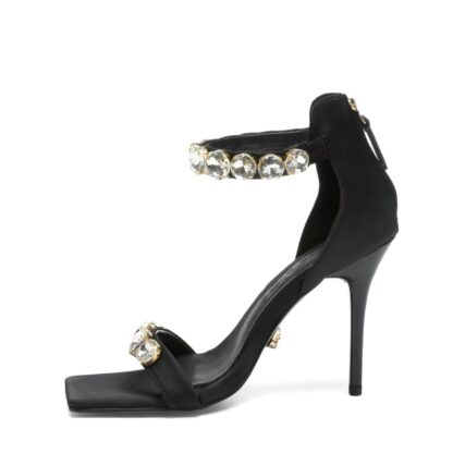 VERSACE Elegant Rhinestone Sandals High Heels - Image 3