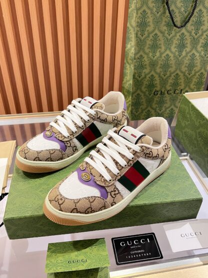 Gucci retro distressed elements, washed retro logo casual shoes on the tongue - Image 3