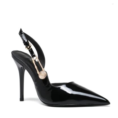 VERSACE stylish safety pin buckle elegant high heels - Image 3