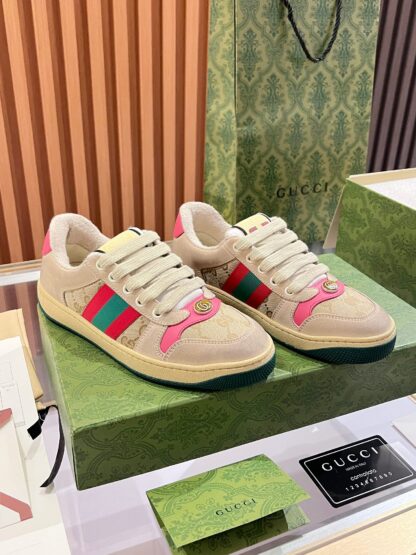 Gucci retro distressed elements, washed retro logo casual shoes on the tongue - Image 3
