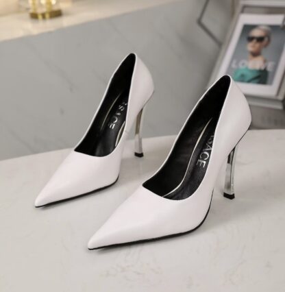 VERSACE new pointed leather high heels - Image 3