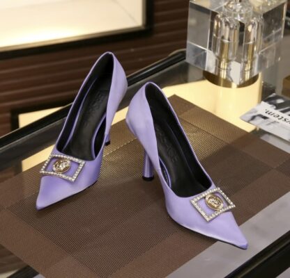 VERSACE silk elegant high heels - Image 3