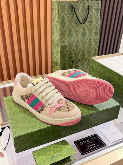 Gucci retro distressed elements, washed retro logo casual shoes on the tongue - Image 4