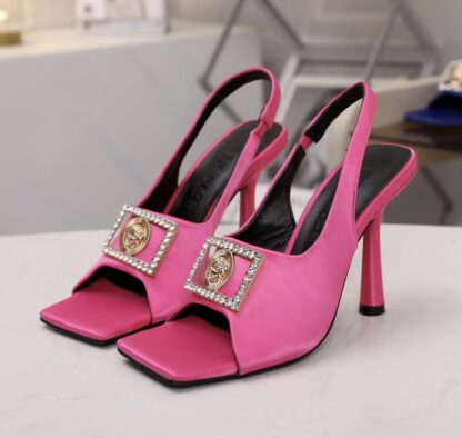 VERSACE silk elegant high heels - Image 3