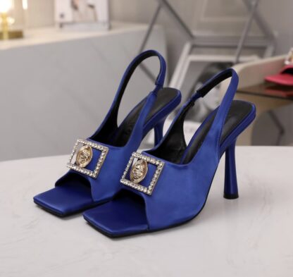 VERSACE silk elegant high heels - Image 3
