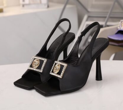 VERSACE silk elegant high heels - Image 3
