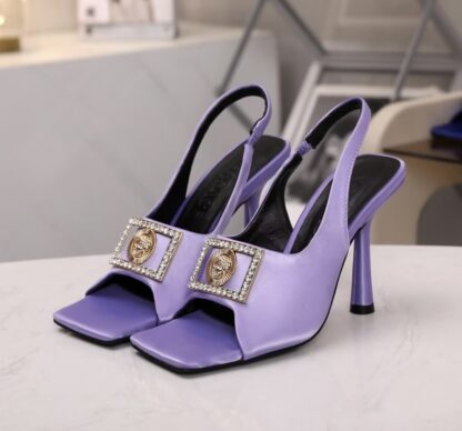 VERSACE silk elegant high heels - Image 3