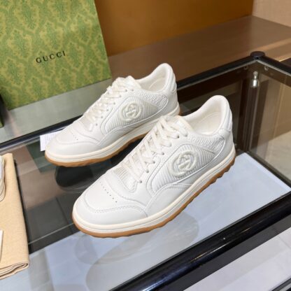 Gucci Early Spring Latest Hot 80 Couples Casual Retro Distressed White Shoes - Image 4