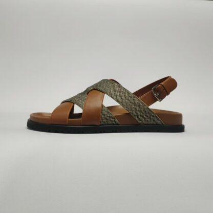 Hermès dark brown couple's braided sandals - Image 3