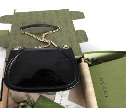 Gucci shiny black patent leather handbag - Image 3