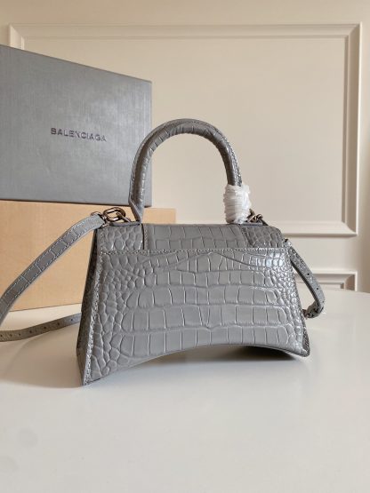 Balenciaga gray crocodile pattern shoulder bag - Image 3