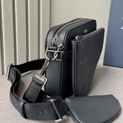 Dior Saddle Three-piece Three-in-one Full Leather Embossed Crossbody Bag - Image 3