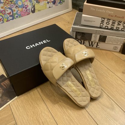 Chanel apricot all-match slimming slippers - Image 3