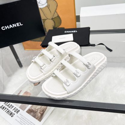 Chanel white early spring single shoes dancing shoes series delicate retro style slippers - Image 3