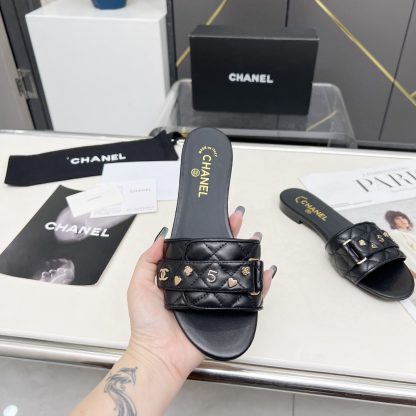 Chanel Spring/Summer Dance Shoes Collection Black Delicate Slippers - Image 3