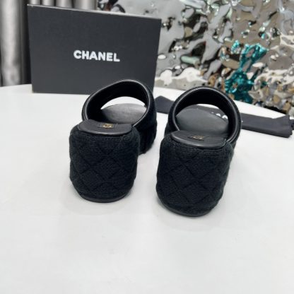 Chanel Early Spring Black Dance Shoes Series Retro European and American New Slippers Heel Height 7cm - Image 3