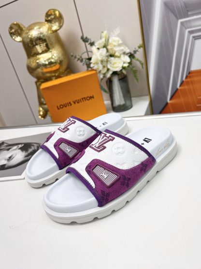 Louis Vuitton luxury men and women couple slippers - Image 3