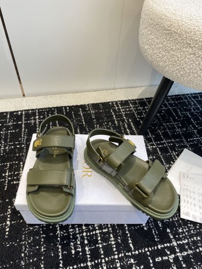 Dior popular Velcro one-strap studded flat sandals - Image 3
