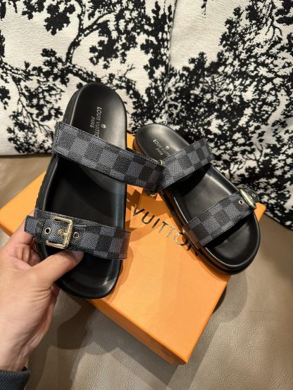 Louis Vuitton Checkered Slides - Image 3