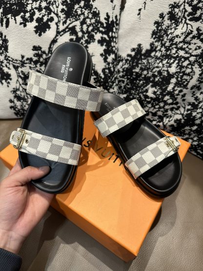 Louis Vuitton Checkered Slides - Image 3