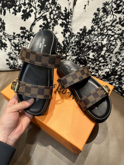Louis Vuitton Checkered Slides - Image 3