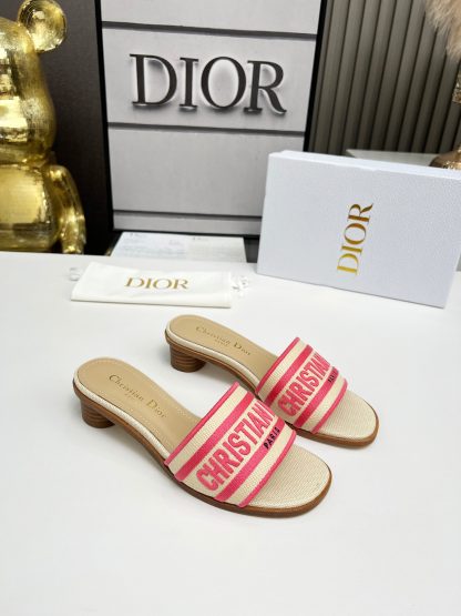 Dior Women's Printed Embroidered High Heel Sandals - Image 3
