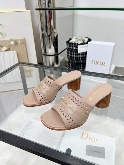 Dior round heel hollow high heel sandals - Image 3
