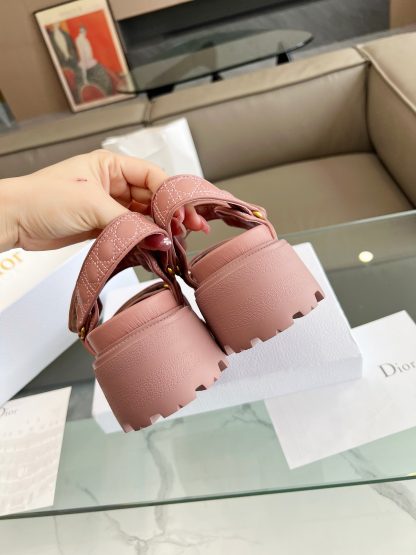 Dior popular thick-soled mid-heel sandals for women - Image 2