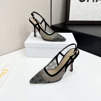 Dior J‘ADIOR woven strap open-back high heels - Image 3